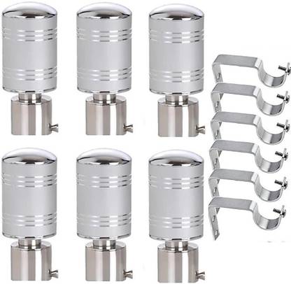 Siyara Silver Rod Rail Bracket Metal