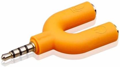 Tech-X Multicolor Jack Headset Mic Audio Y Splitter Headphone Microphone Phone Converter