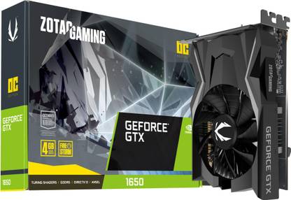 ZOTAC GAMING GeForce GTX 1650 OC Edition GDDR5 4 GB NVIDIA Chipset 128 bit 1695 MHz Graphics Card