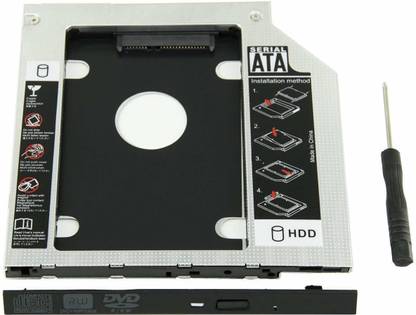 LipiWorld 9.5 mm HDD Caddy SATA 2nd Optical Bay 2.5 inch Hard Drive