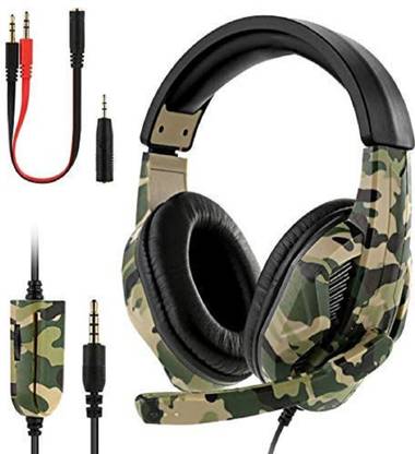 Cubern 3.5mm Wired Gaming Headphone Super Bass with HD Mic for PS4 Wired