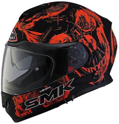 SMK MA270 TWISTER SKULL FULL Face DuAl Visor Designer Helmet,E MA270 Motorbike Helmet