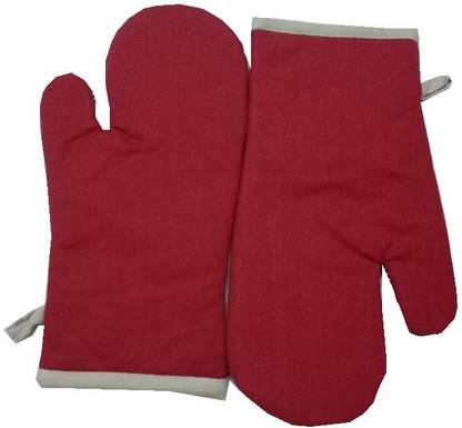Tidy Maroon Cotton Kitchen Linen Set