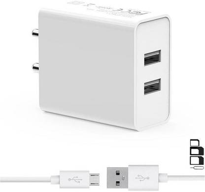 ShopsGoods Wall Charger Accessory Combo for Lenovo A616, Lenovo A3900, Lenovo A6000 Plus, Lenovo A1900, Lenovo K3 Note, Lenovo Vibe Shot, Lenovo A7000 Plus, Lenovo A7000, Lenovo A5000, Lenovo Tab 2 A10-70, Lenovo P70, Lenovo Tab 2 A8-50, Lenovo Tab 2 A7-30, Lenovo Tab 2 A7-20, Lenovo Tab 2 A7-10 Charger | Dual Port Charger Original Adapter Like Wall Charger | 2-Port USB Charger | Mobile Power Adapter | Fast Charger | Android Smartphone Charger | Battery Charger | High Speed Travel Charger With 1 Meter Micro USB Cable | Charging Cable | Data Cable