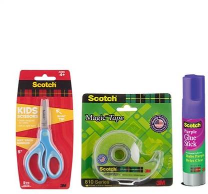 Scotch Magic Tape Refill Roll 19 Mm X 32.9 Mtrs (Pack Of 2),  Office Set