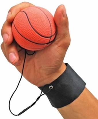 Throw Back Bounce Ball with Wrist Band | Stress Relief Bounce Return Ball with Elastic Wrist Band (Multicolor) (NA)