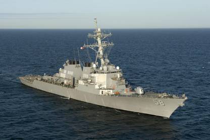 The guided-missile destroyer USS Laboon Canvas Art Canvas Art