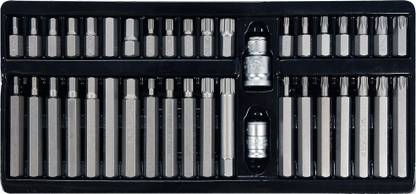 YATO YT-0400 Higest Quality Steel HRC 58-62 Hex Spline Torx Screwdriver Bits High Hardness Screwdriver Bit Set