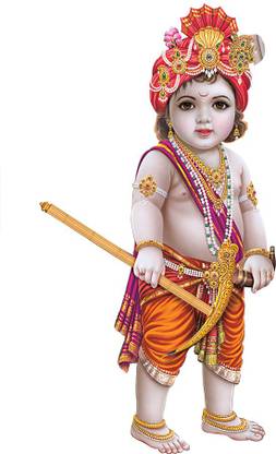 god & god's 23 cm Safa Krishna Self Adhesive Sticker