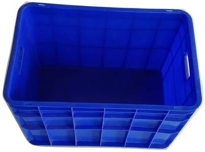SAMPADA Plastic Storage Container Plastic Supreme Crate (540 MM x 360 MM x 350 MM) BLUE SCH Storage Basket