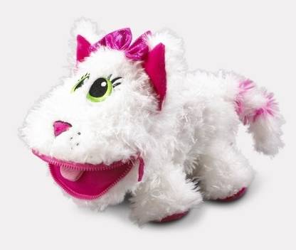 Stuffies Baby Whisper The Cat Stuffed Animal Plush Toy With Storage Pockets  - 21 cm