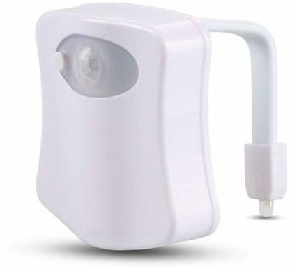 Ecom Vision 8 Colour LED Light Sensor Motion Activated Glow Bowl Light Up Sensing Toilet Seat Night Light Inside Bathroom Night Lamp