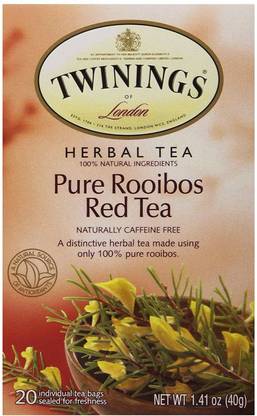 TWININGS Tea Red African Rooibos Tea 20 Tea Bags Herbs Rooibos Tea Box
