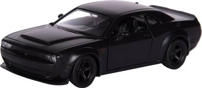 RMZ 5 Inch Die Cast Pull Back Dodge Challenger SRT Demon - Matte Black