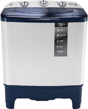 MarQ by Flipkart 6.5 kg Semi Automatic Top Load Washing Machine White, Blue