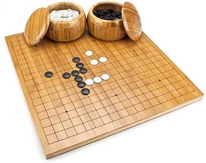 Brybelly Go Set With Reversible Bamboo Go Board Measures 19X19 13X13 And Includes Bowls Bakelite Sto Strategy & War Board Game