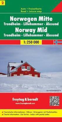 Norway Central - Trondheim - Lillehammer - Alesund Sheet 2 Road Map 1:250 000