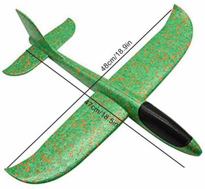 Quinergys ®Airplane Toy,Large Throwing Foam Plane,