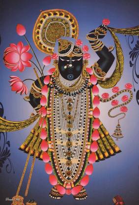 Shreenathji Texture Painting Print Photo Without Frame (20 X 28 Inches) Fine Art Print