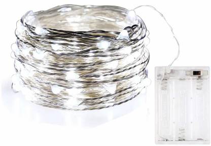 MIRADH 30 LEDs 3 m White Steady Water Drop Rice Lights