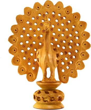 Klowage Wooden Peocock Decorative Showpiece  -  11 cm