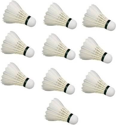 Lucca shuttle cork white feather pack of 10 Feather Shuttle  - White