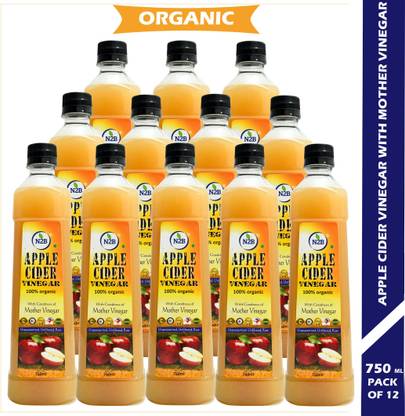 N2B Organic Apple Cider Vinegar 750ml Pack of 12 Vinegar