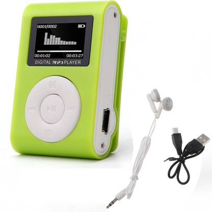AMUSING High Quality Mini MP3 Player LCD Screen Portable MP3 Player Great Sound Mini Music Media Player Mini Clip MP3 Player Digital Display Mini Mp4 Player with Micro TF/SD Card Slot sport mp3 Music players + Earphone + USB Cable 32 GB MP3 Player