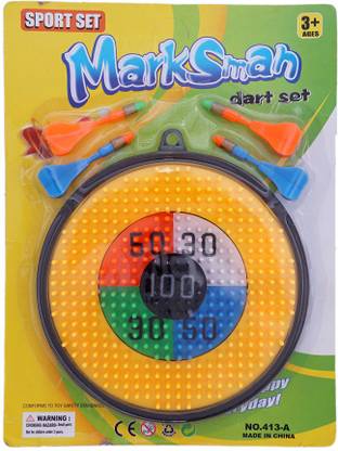 ODDEVEN Completely Safe Plastic Dart Game for Kids with Four Non Pointed Darts Board Game Accessories