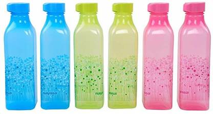 NAYASA Superplast Plastic Square Deluxe PP Fridge Bottles 1 Litre 1000 ml Bottle