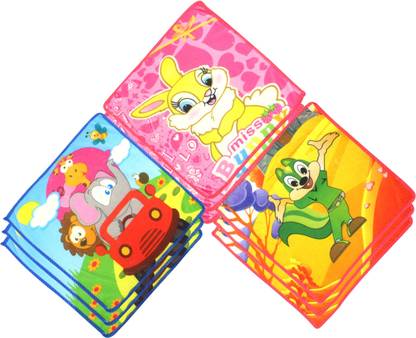 Neska Moda Kid's Cartoon Printed Cotton ["Multicolor"] Handkerchief