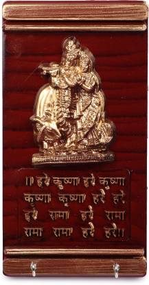 ATALIA Atalia Lord Ganesha Wooden Look key chain Holder Multicolor (2 Hook) Wood Key Holder