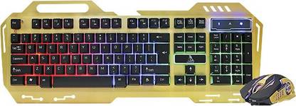 TAG GAMERZ Avenger - Combo KIT - RGB 3 Color LED Wired USB Standard Gaming Keyboard Compatible with Desktop, Laptop, Mac