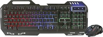 TAG GAMERZ Avenger - Combo KIT - RGB 3 Color LED Wired USB Standard Gaming Keyboard Compatible with Desktop, Laptop, Mac