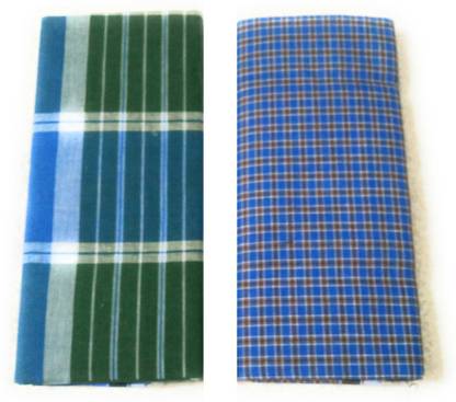 Cotton colors Striped, Checkered Multicolor Lungi