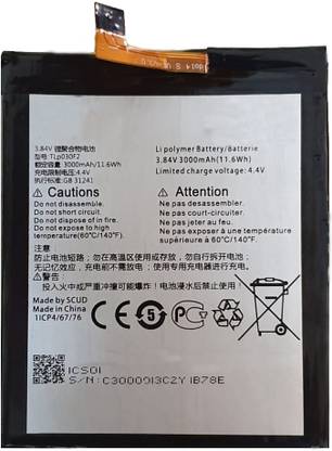 thinkme Mobile Battery For  BlackBerry DTEK60 TLP030F2 -3000mAh