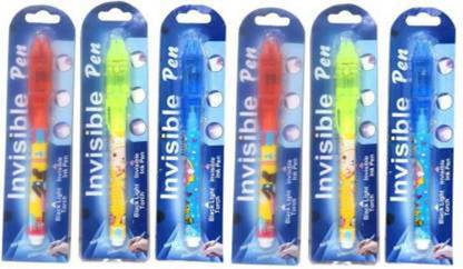 VK MART uv pen with invisible ink Multi-function Pen (Pack of 6) Ball Pen