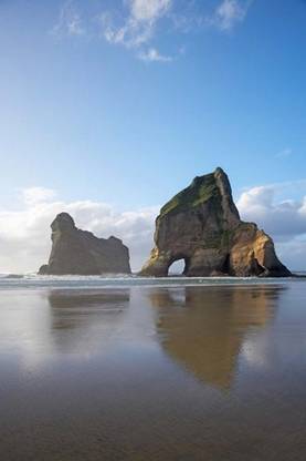 Rock Formation Archway Island South Island New Zealand (vertical) Canv Canvas Art