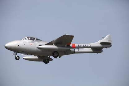 A de Havilland DH 112 Venom jet trainer of the Swiss Air Force Canvas Canvas Art