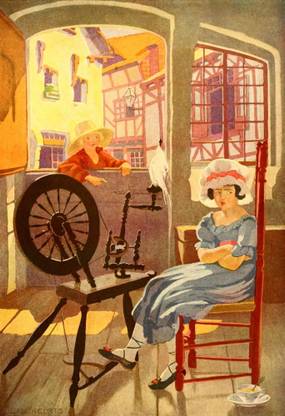 Stokes Wonder Book 1919 Cross-patch draw the latch Canvas Art - Elizabeth Curtis (18 x 24) Canvas Art