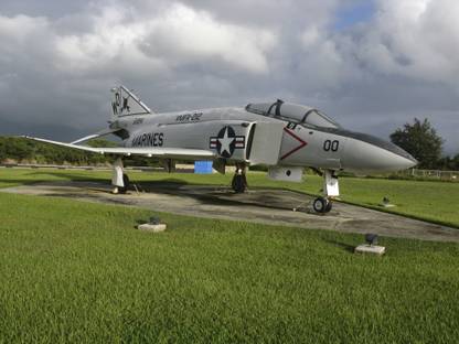 The F4 Phantom II on display Canvas Art - Michael WoodStocktrek Images (33 x 25) Canvas Art