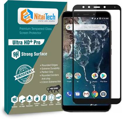 NitaiTech Edge To Edge Tempered Glass for Mi A2