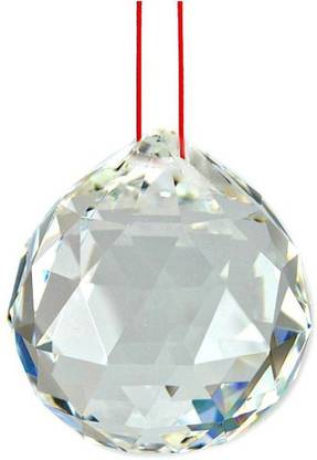 Feng Shui Art Vastu / Crystal Ball For goodluck, Happyness and prosperity Decorative Showpiece  -  20 cm