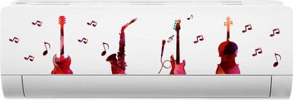 Decal O Decal 20 cm Air Conditioner Sticker -Musical Instruments-Decorative AC-Stickers Self Adhesive Sticker