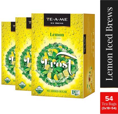 TE-A-ME Pyramid Tea Bags Box(3 X 18 = 54) Lemon Iced Tea Bags Box
