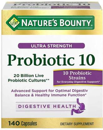 Nature's Bounty Ultra Strength Probiotic 10, 140 Capsules