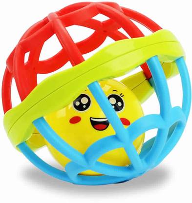 Maitoyz Soft Plastic Baby Grasping Bell Ball Toys Rattles Sound Rattle