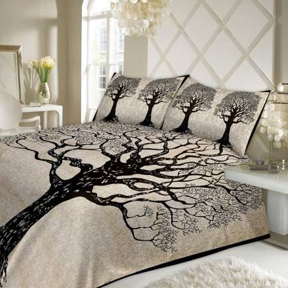 Saba Dream Collection 150 TC Cotton Queen Printed Fitted (Elastic) Bedsheet