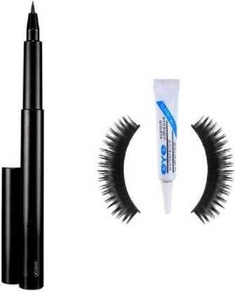 Uchiha 1Pair of Eyelashes with Glue And Waterproof sketch