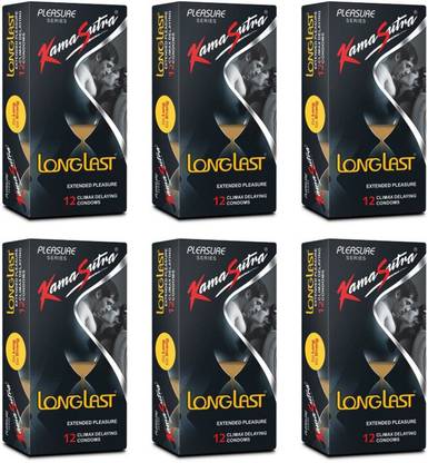 Kamasutra LONG LASTING EXTRA TIME CONDOM 72 PIECES FOR MAN (PACK OF 6_EACH 12) Condom